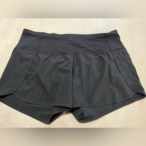 Lululemon Hotty Hot Black Shorts with zipper pocket and liner